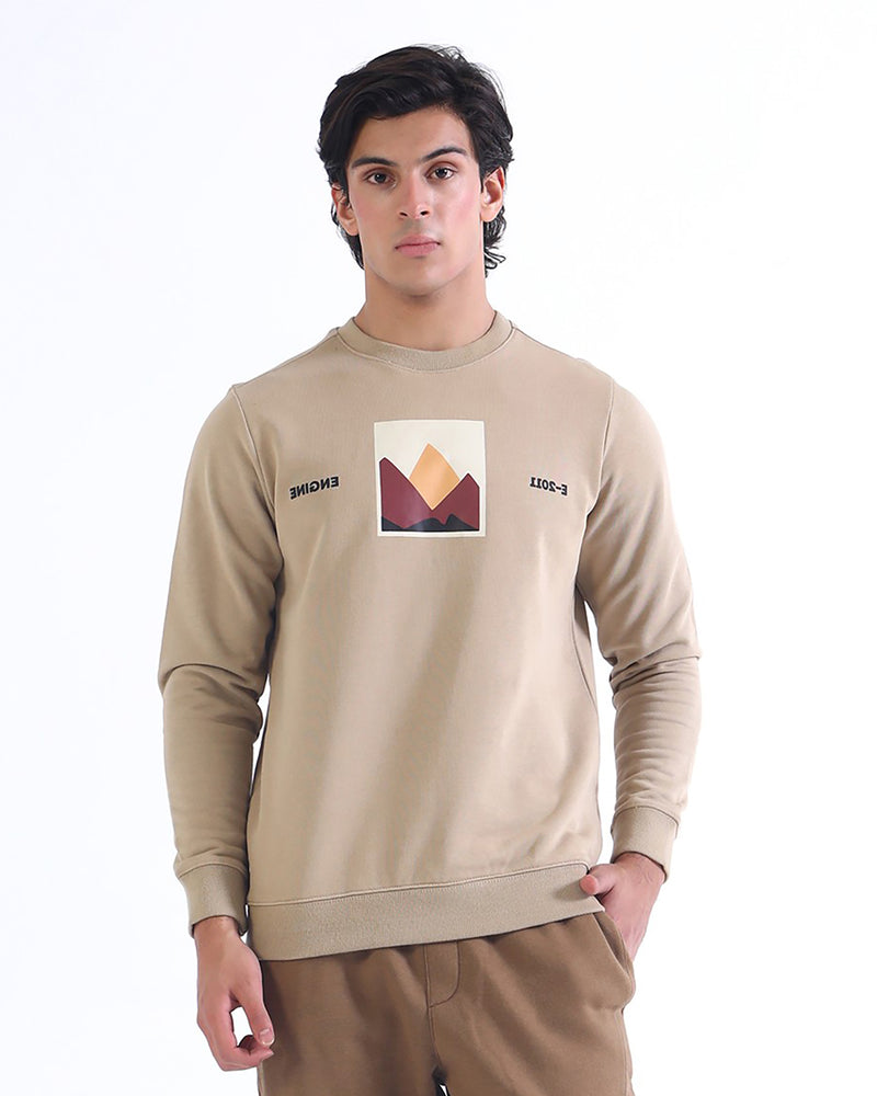 Men Typography Sweatshirt - Engine - Buy Now
