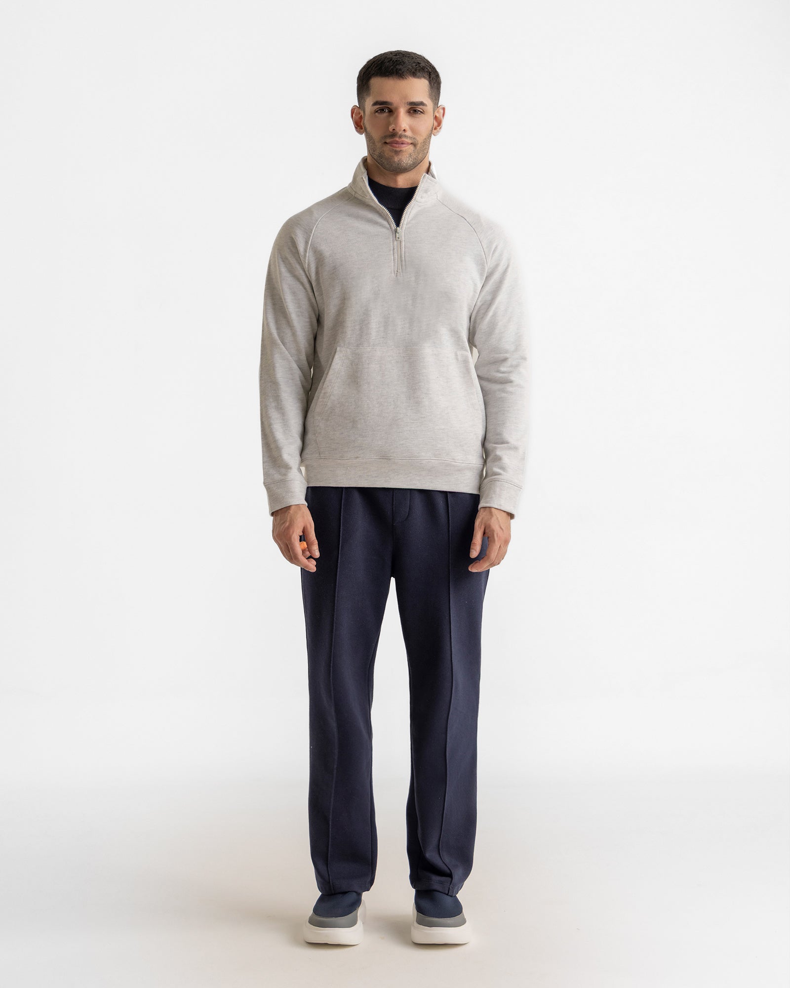 Men Basic Zip-Up Upper