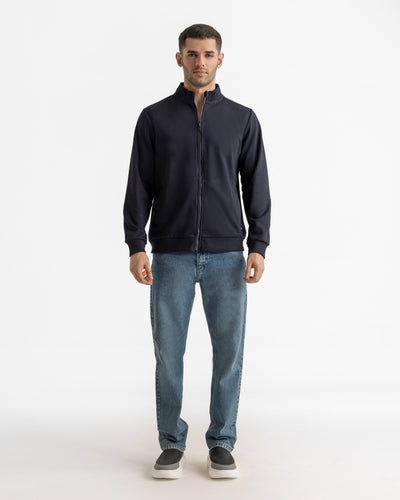Men Basic Zip-Up Upper