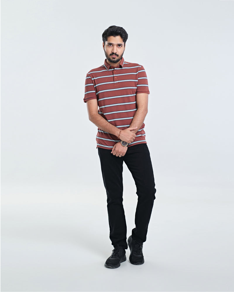 Men Yarn Dyed Polo Tee - Engine - Buy Now
