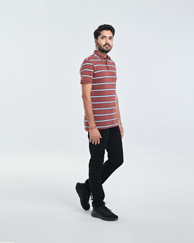 Men Yarn Dyed Polo Tee - Engine - Buy Now