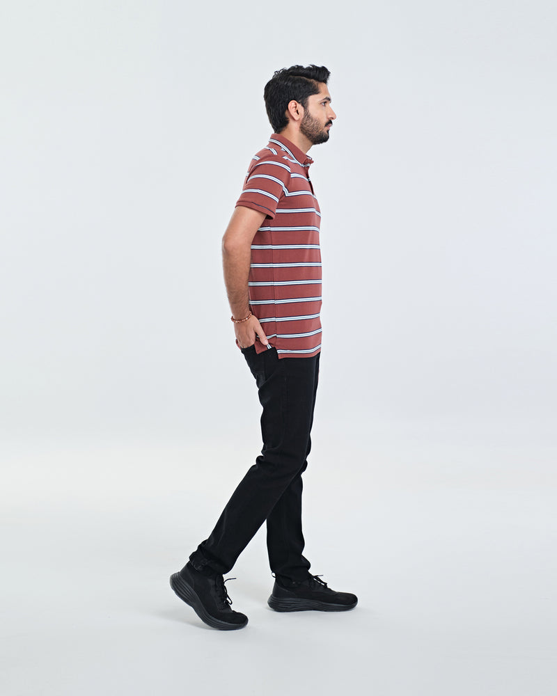 Men Yarn Dyed Polo Tee - Engine - Buy Now