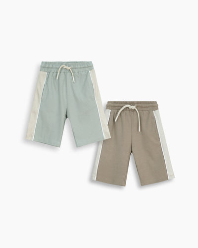 Boys Basic Shorts (Pack Of 2)