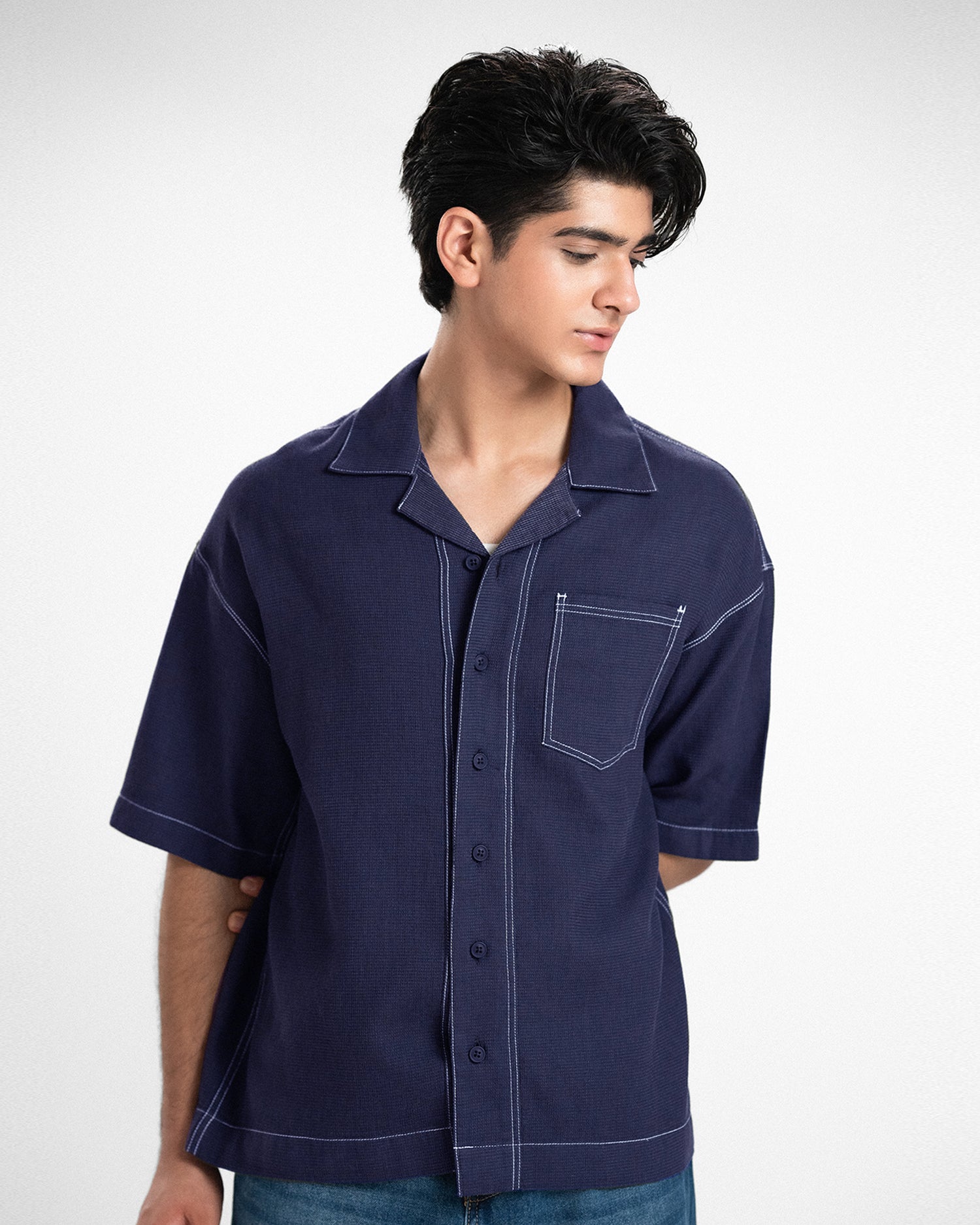Men Loose Fit Casual Shirt