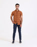 Men S/S Check Casual Shirt