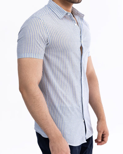 Men Casual Shirt - Seer Sucker