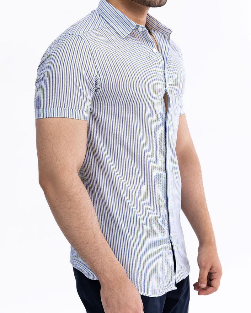 Men Casual Shirt - Seer Sucker - Engine - Buy Now