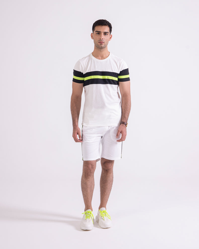 Men Contrast Panel Knit Suit - Engine - Buy Now