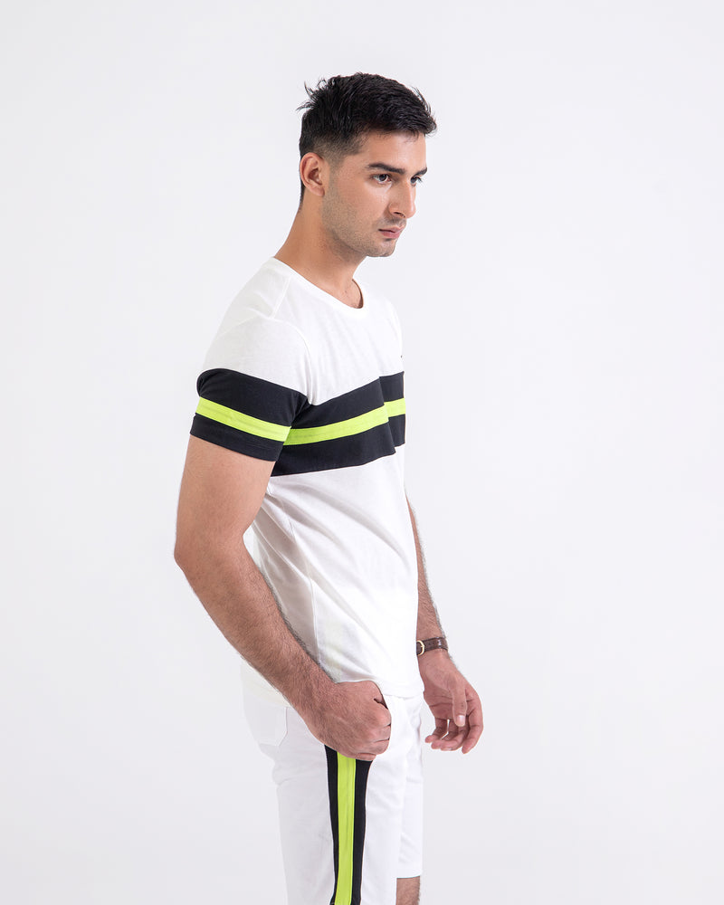 Men Contrast Panel Knit Suit - Engine - Buy Now