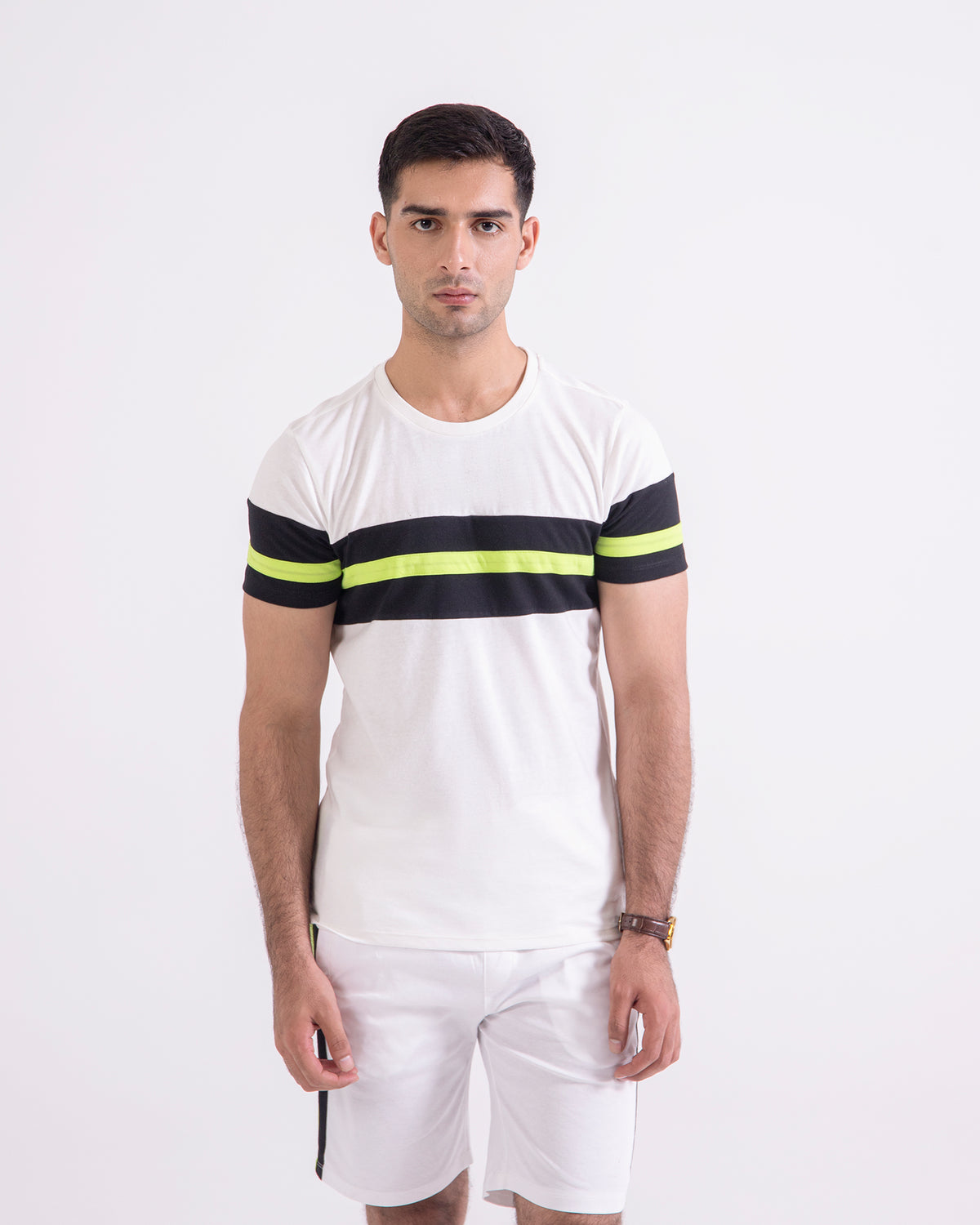 Men Contrast Panel Knit Suit - Engine - Buy Now