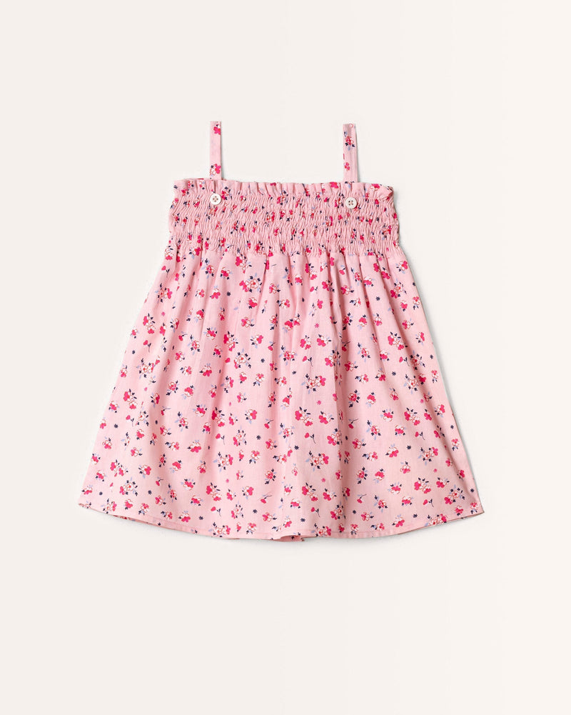 Baby Girls Pink Color Woven Top Dress - Engine - Buy Now