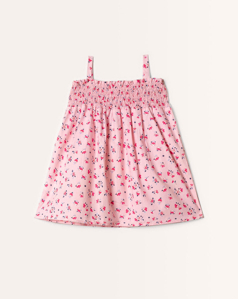 Baby Girls Pink Color Woven Top Dress - Engine - Buy Now