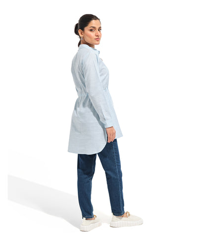 Women Mid Length Button Down