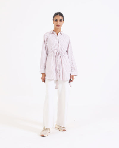 Women Striper Mid-Length Top