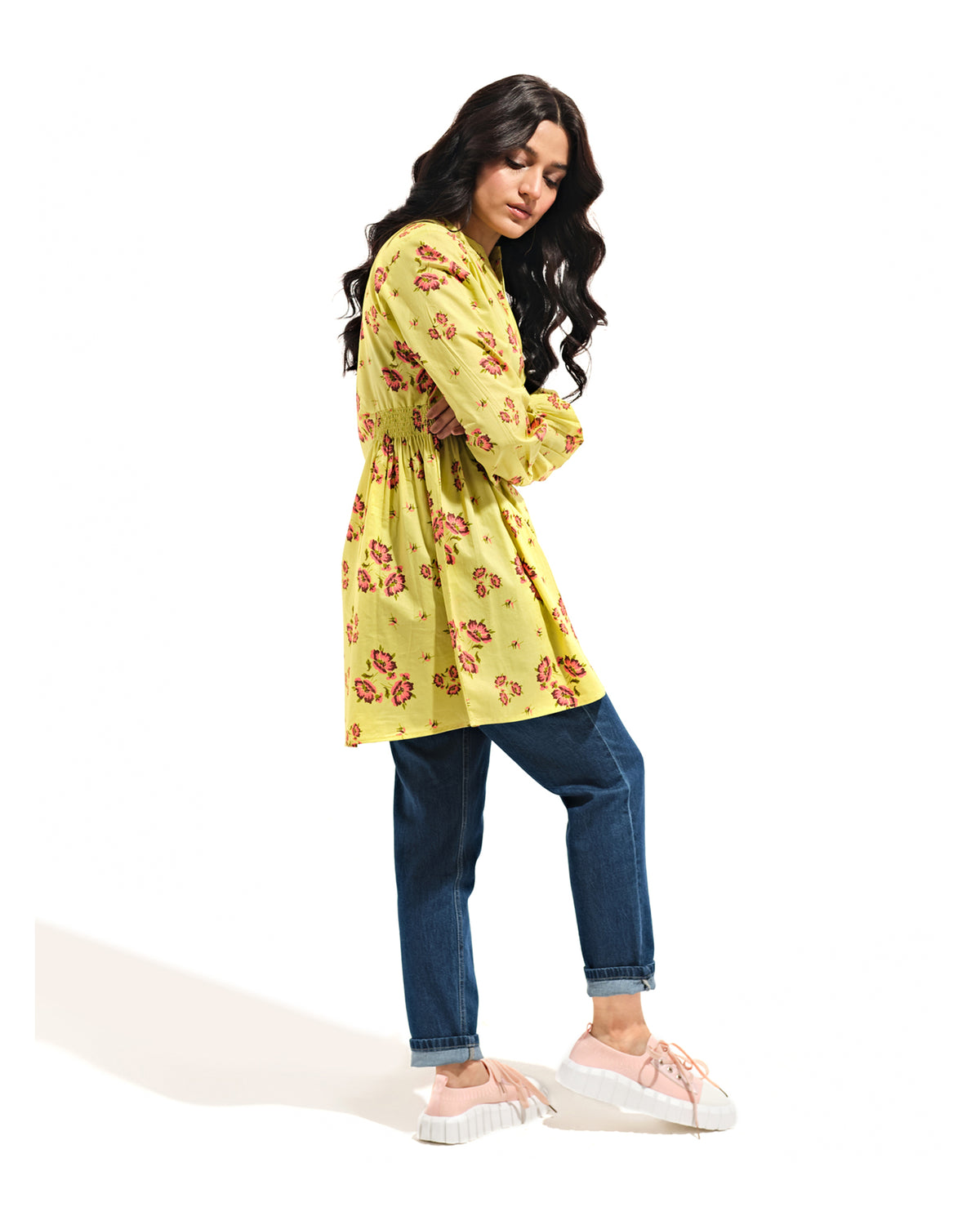 Women Floral Elastic Detail Top - Engine - Buy Now