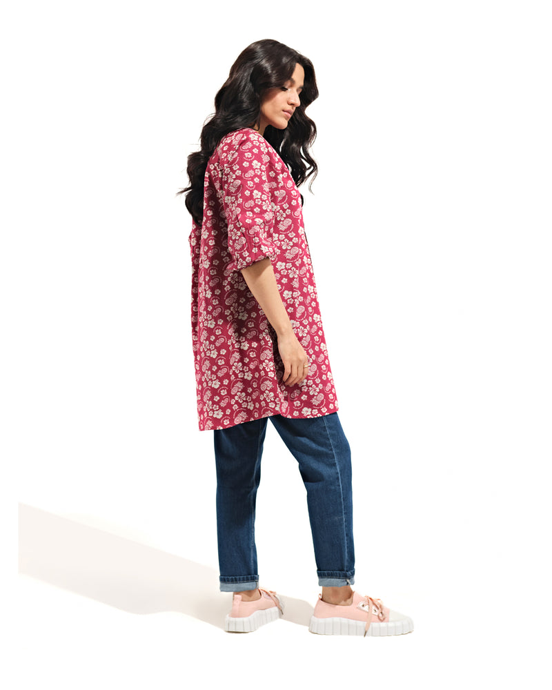 Women Floral Pleated Shirt - Engine - Buy Now