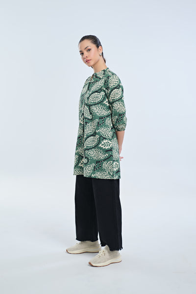 Women Mid Length Woven Top