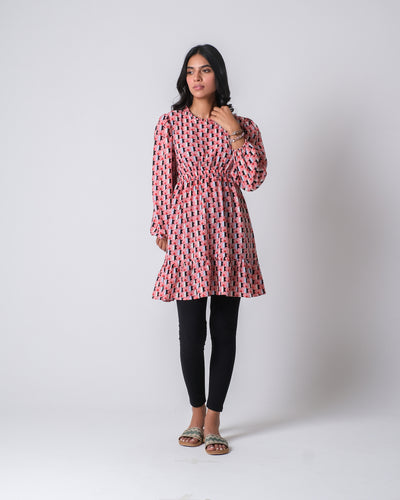 Women Printed Mid-Length Top