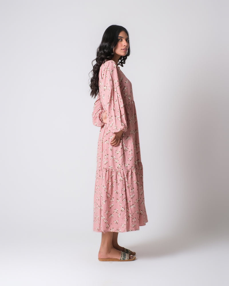 Women Double Tier Floral Printed Dress - Engine - Buy Now