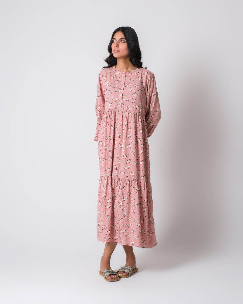 Women Double Tier Floral Printed Dress - Engine - Buy Now