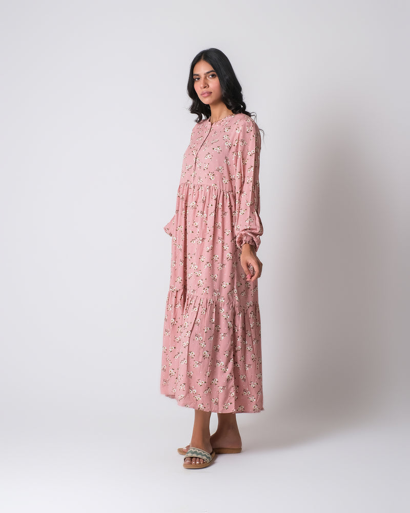 Women Double Tier Floral Printed Dress - Engine - Buy Now