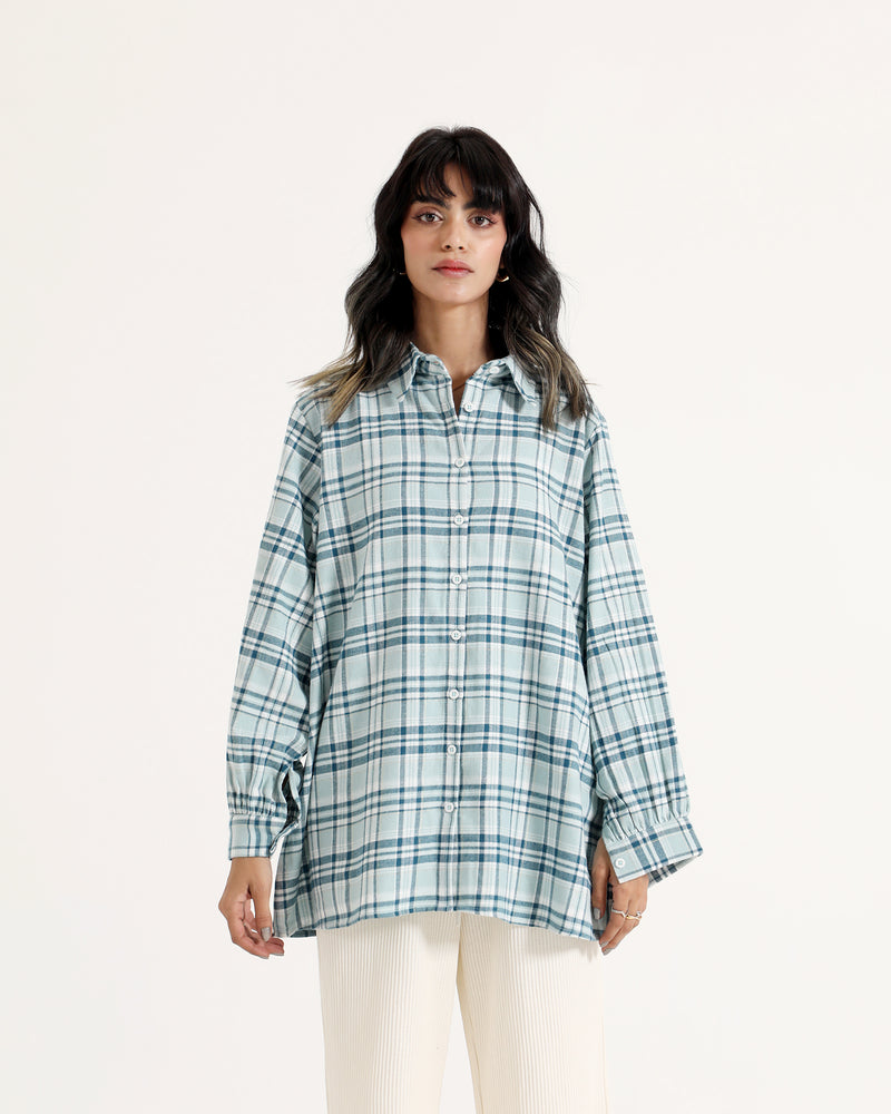 Women Check Mid-Length Top - Engine - Buy Now
