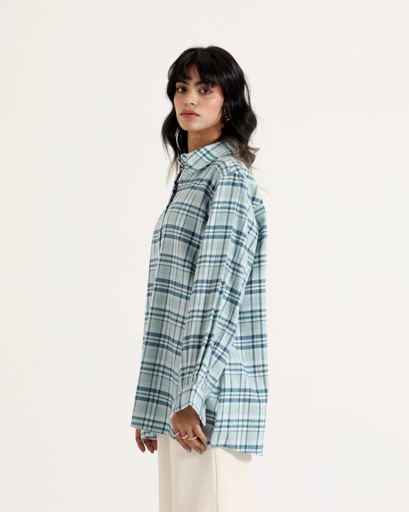 Women Check Mid-Length Top - Engine - Buy Now
