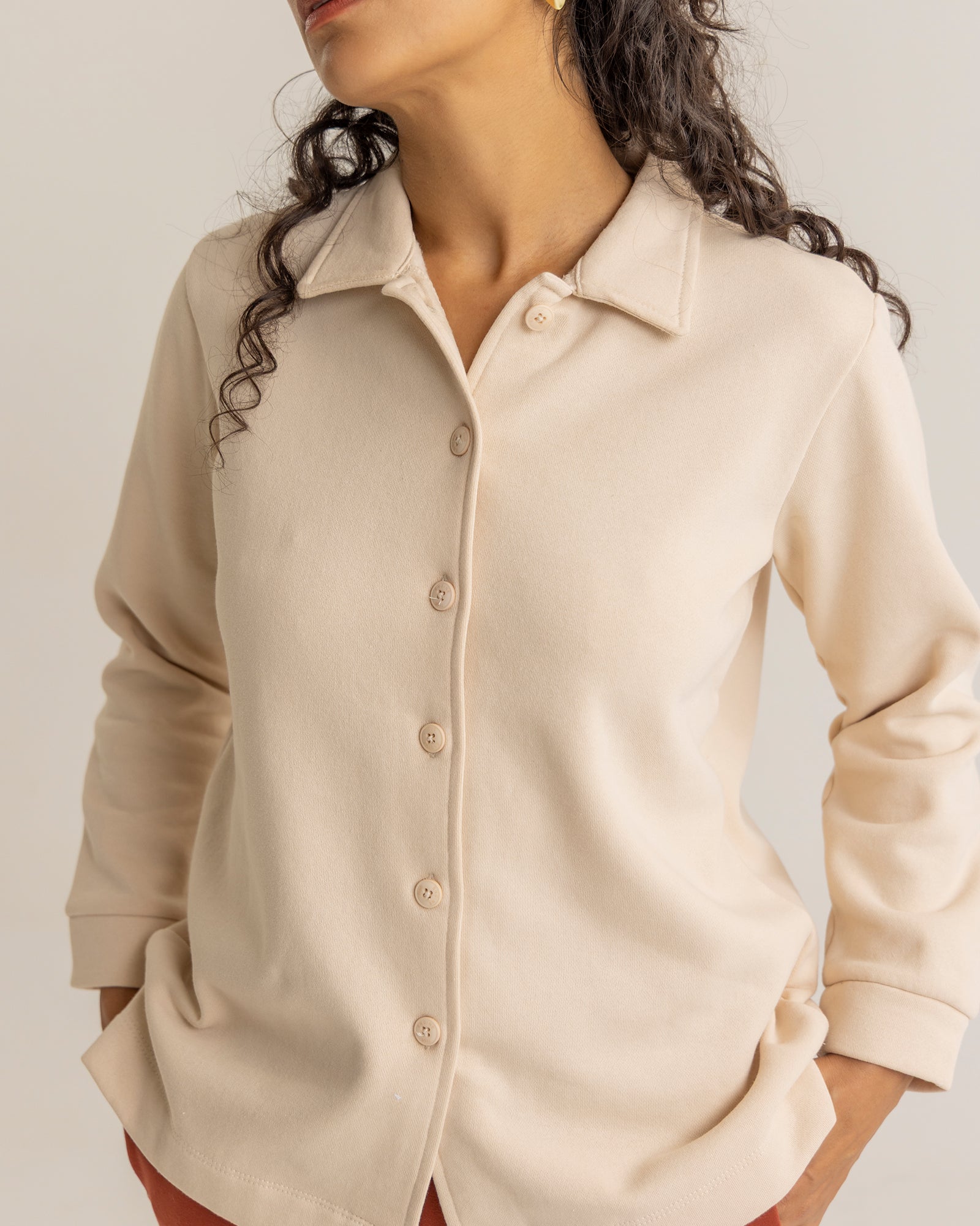 Women Basic Buttton Down Upper