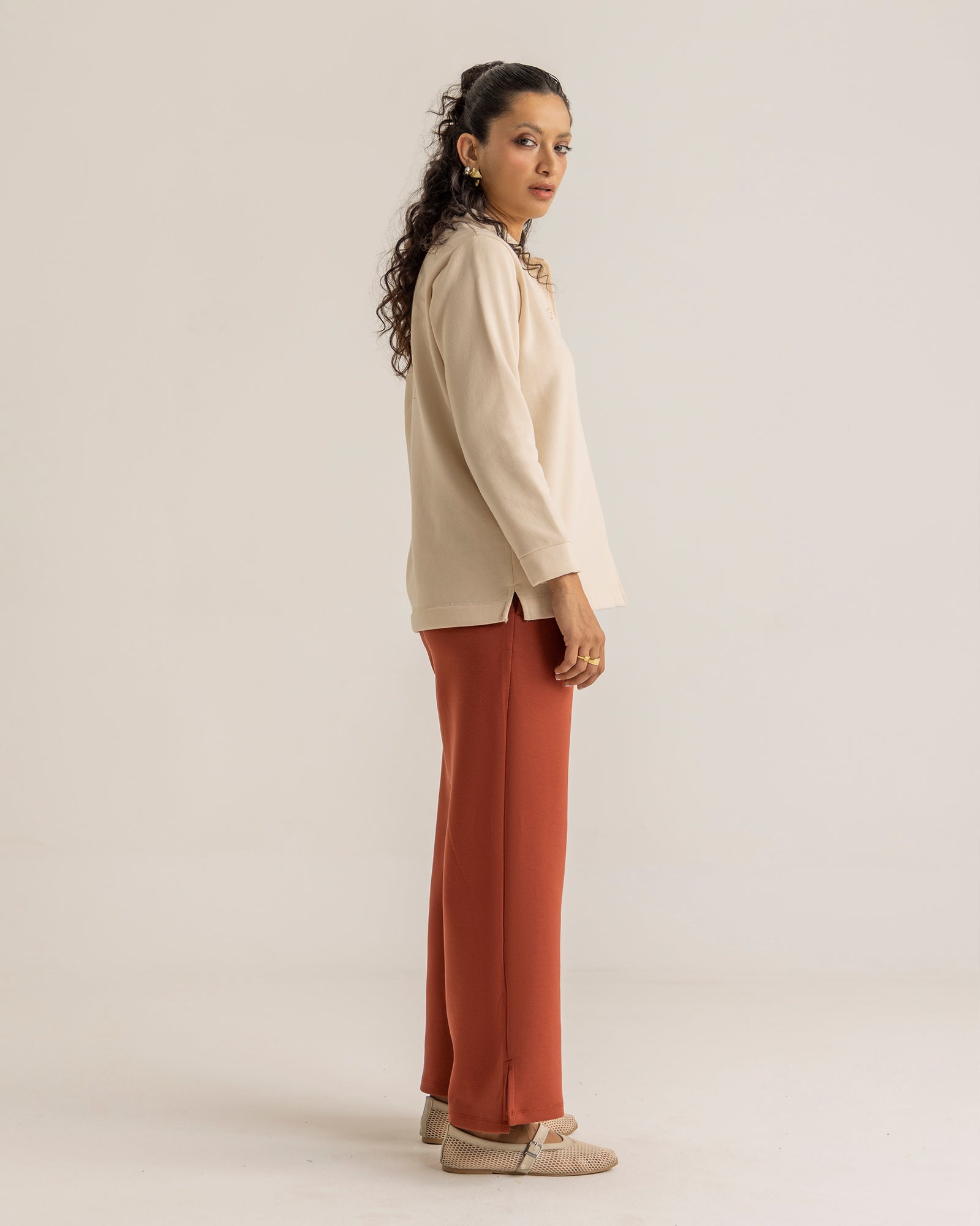 Women Basic Buttton Down Upper