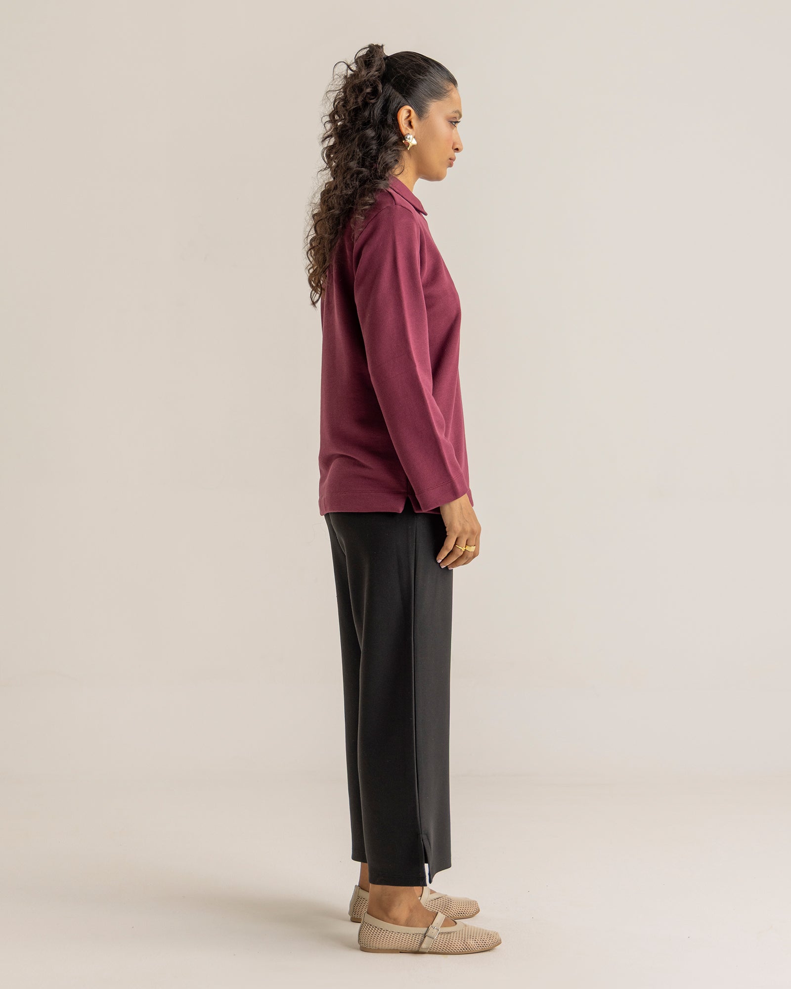 Women Basic Zip-Up Upper