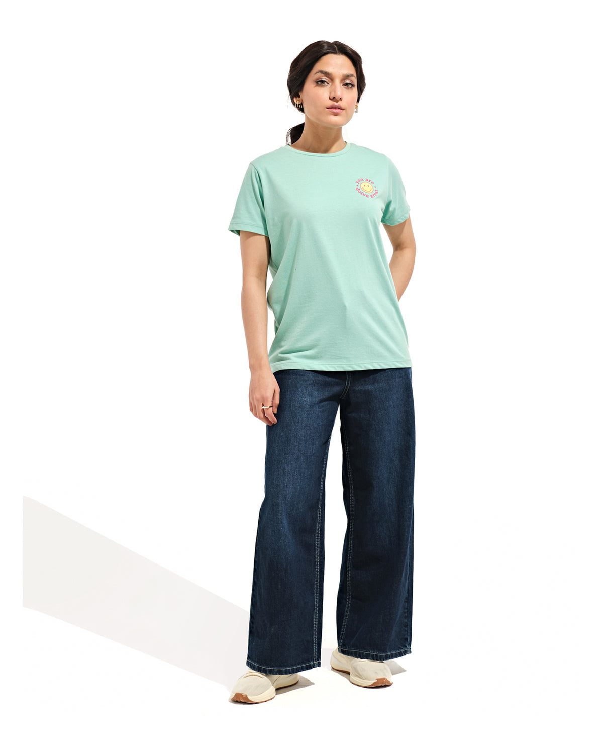Women Smiley Graphic T-Shirt - Engine - Buy Now