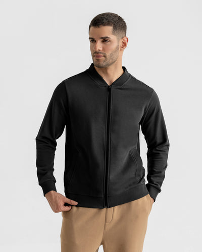 Men Basic Zip-Up Upper