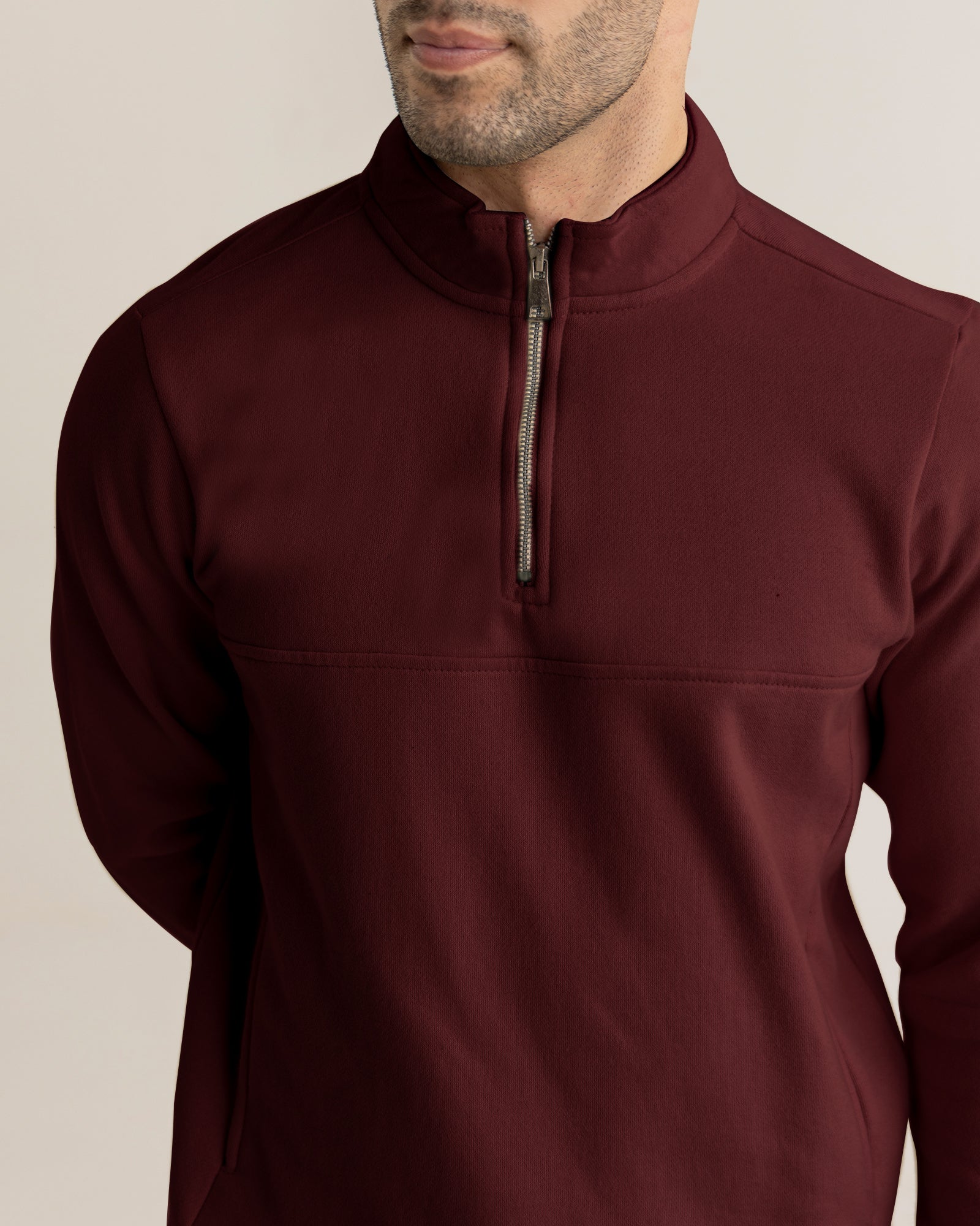 Men Basic Zip-Up Upper