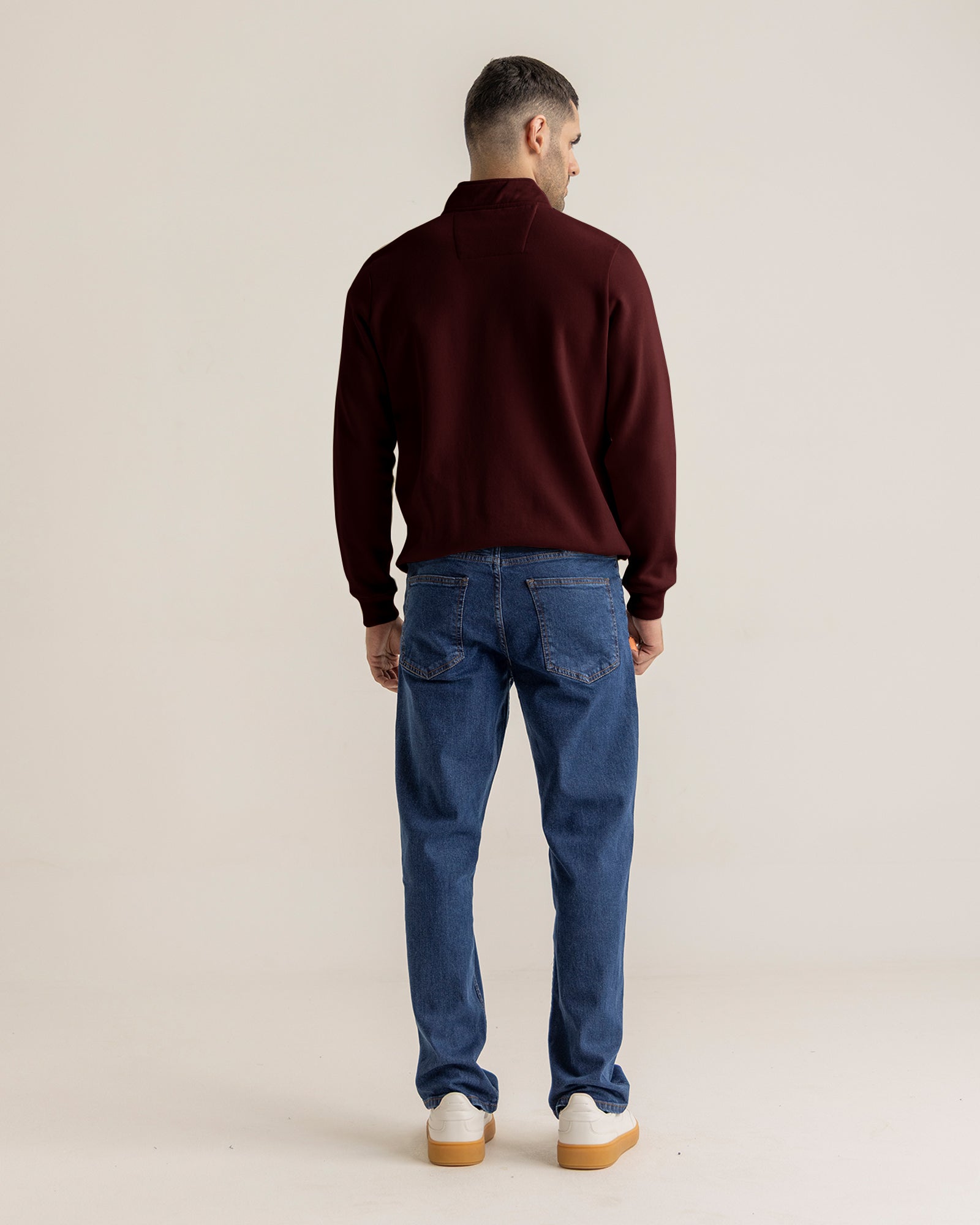 Men Basic Zip-Up Upper