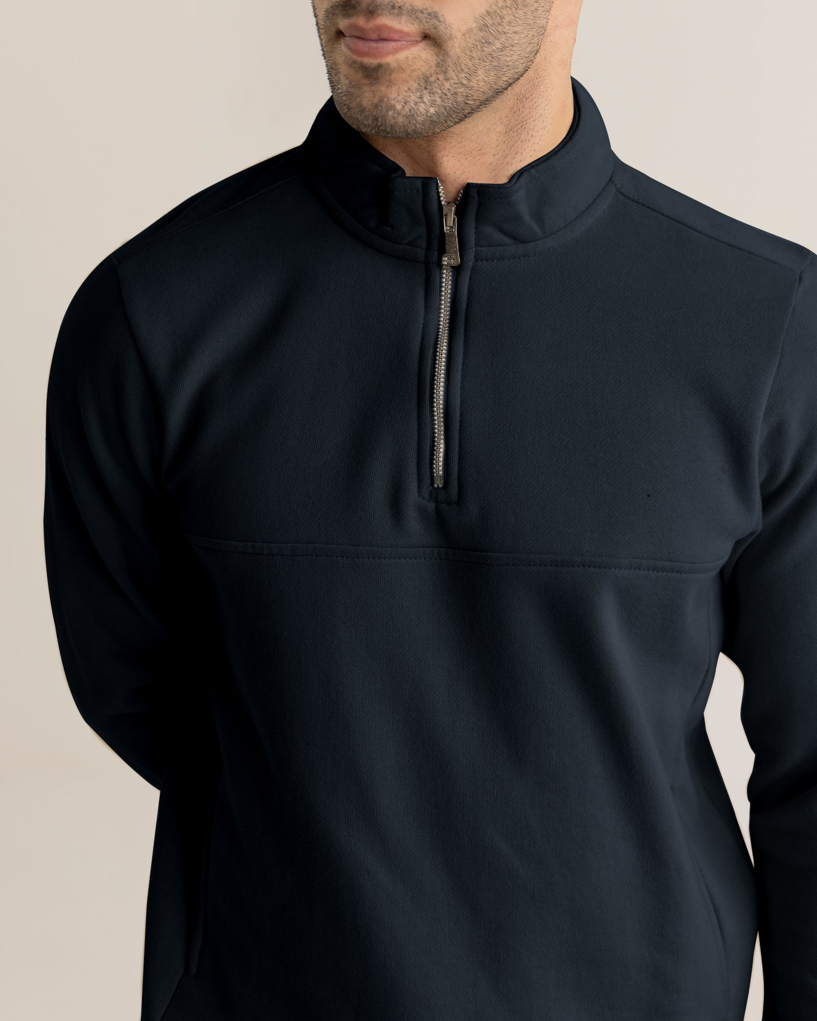 Men Basic Zip-Up Upper