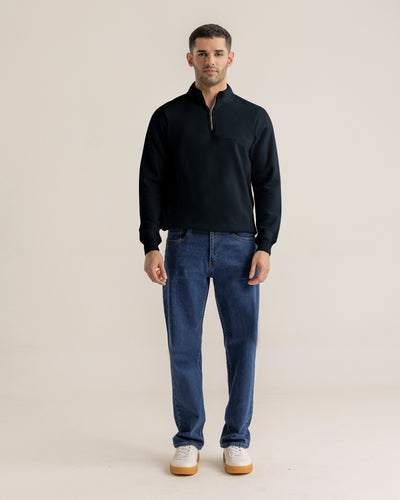 Men Basic Zip-Up Upper