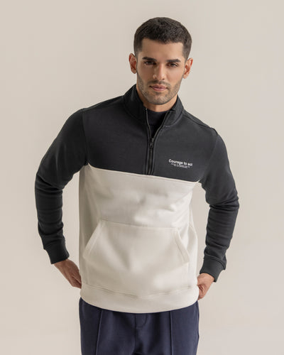 Men Basic Zip-Up Upper