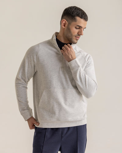 Men Basic Zip-Up Upper