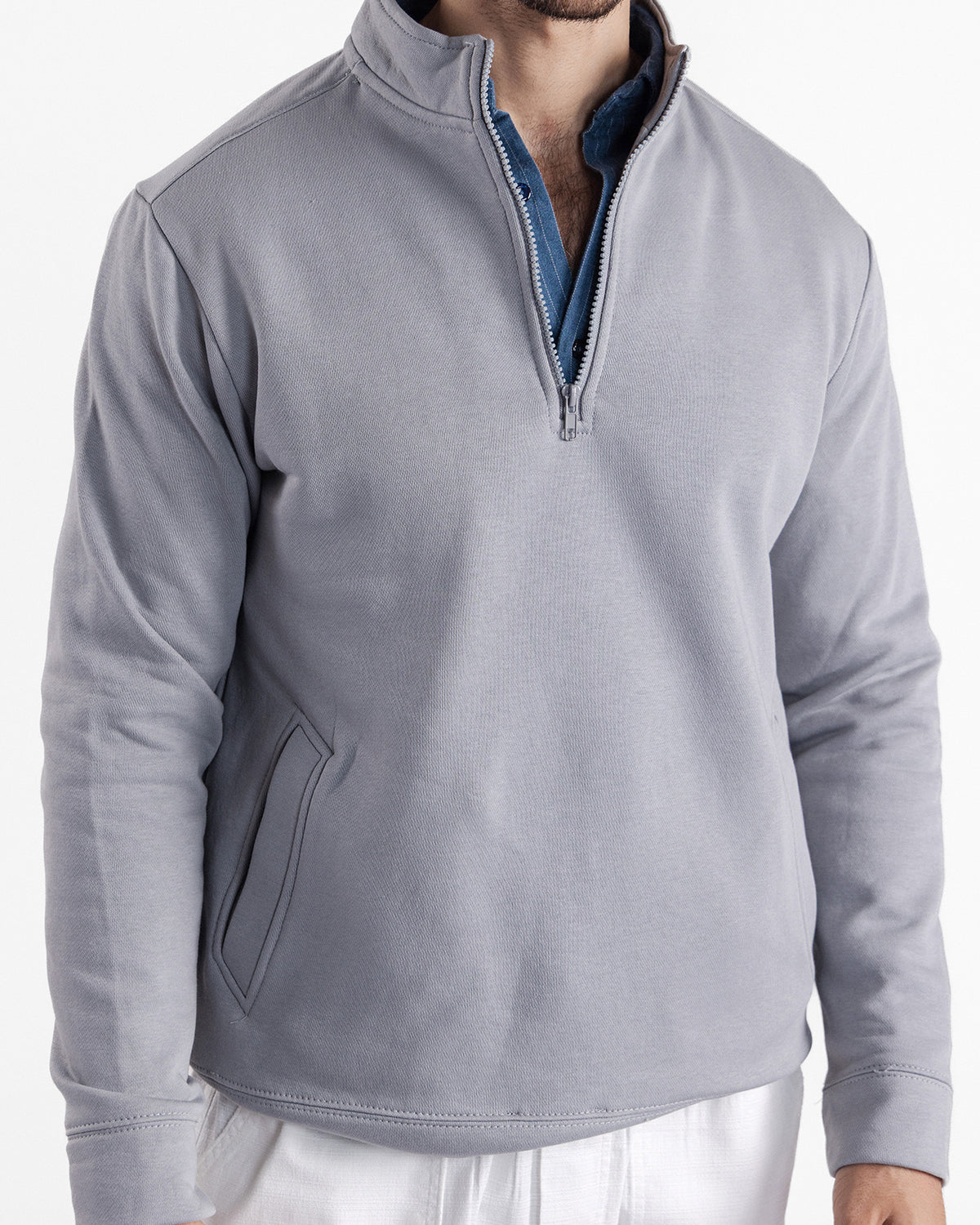 Men Quarter Zip Hoodie