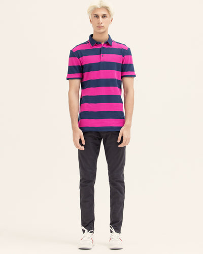 Men Striped Polo Tee