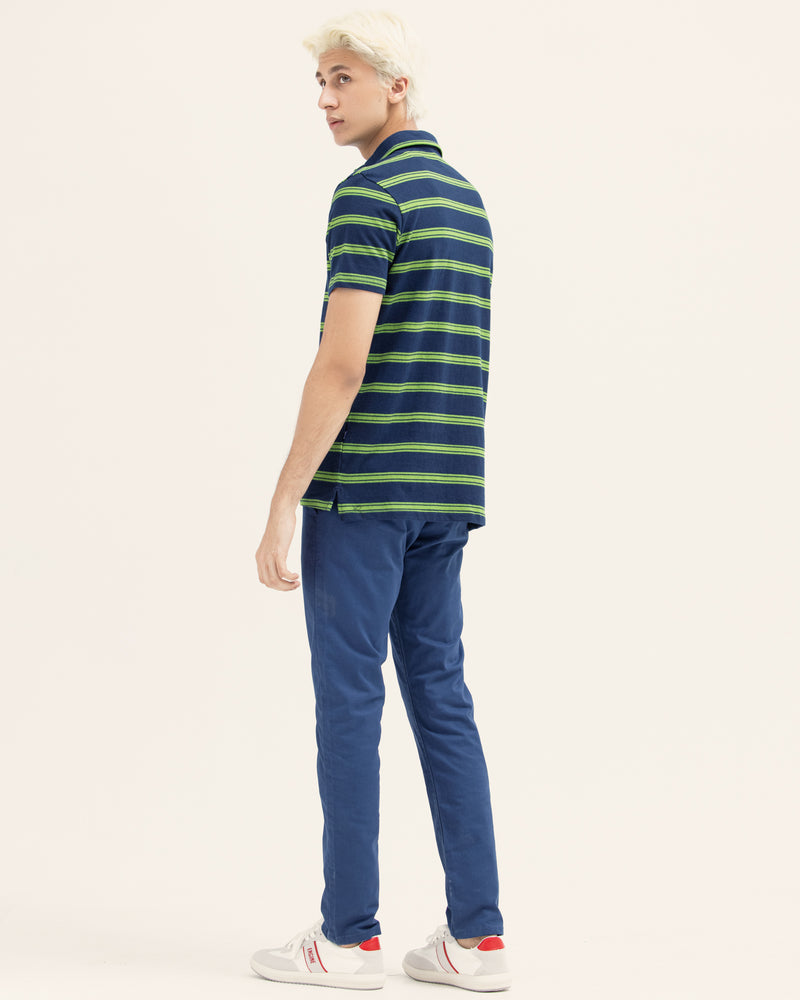 Men Striped Polo Tee - Engine - Buy Now