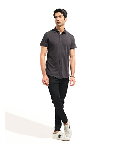 Men Textured Button Down