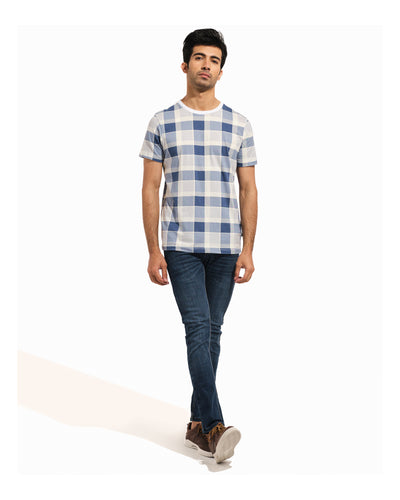 Men Check T Shirt