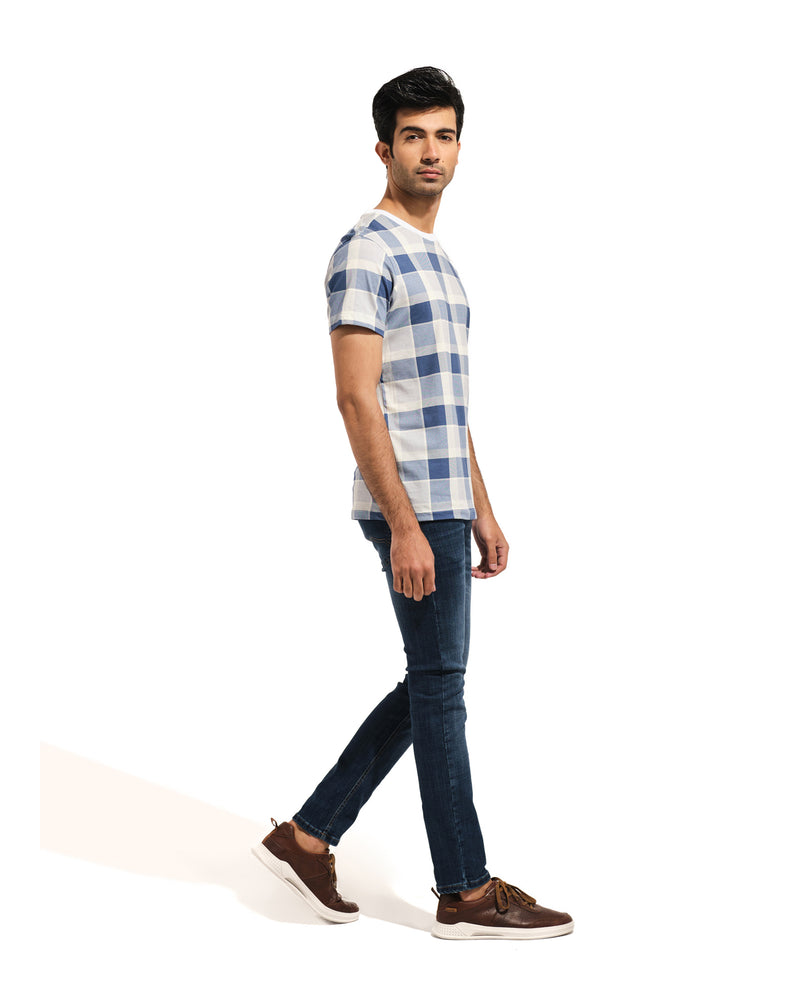 Men Check T Shirt - Engine - Buy Now