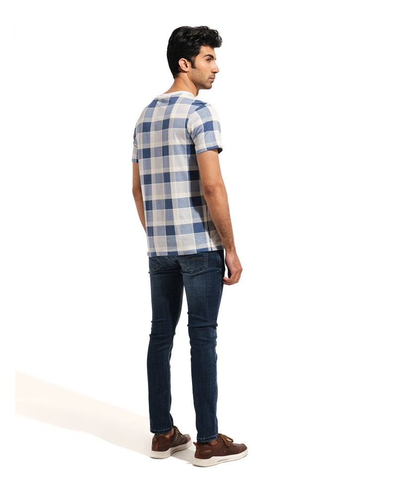 Men Check T Shirt - Engine - Buy Now