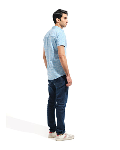 Men Printed Button Down