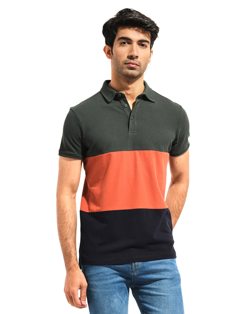 Men Panel Polo Tee - Engine - Buy Now