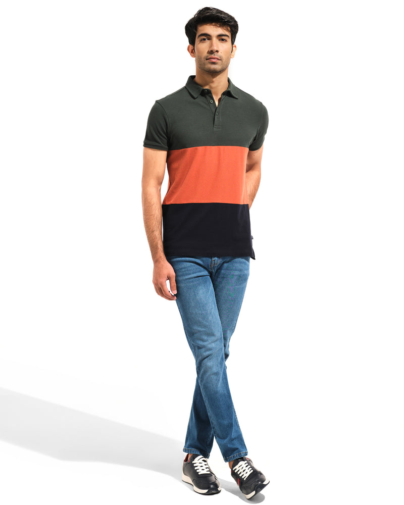 Men Panel Polo Tee - Engine - Buy Now