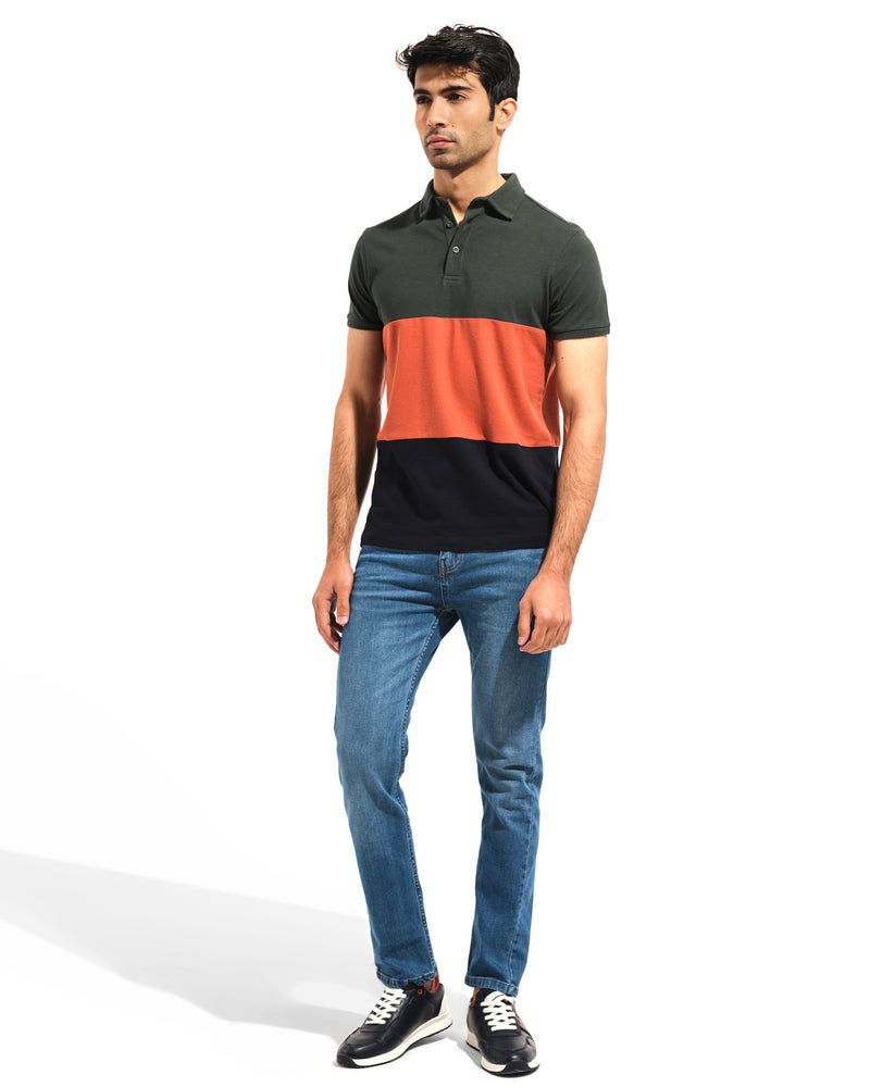 Men Panel Polo Tee - Engine - Buy Now