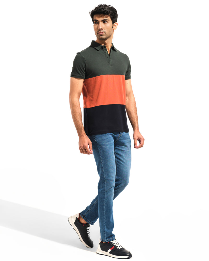 Men Panel Polo Tee - Engine - Buy Now